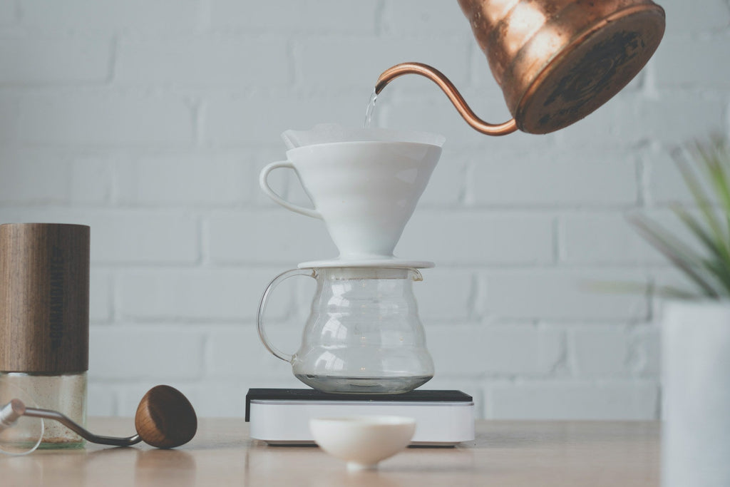 Hario V60 Kaffeebereiter in Aktion